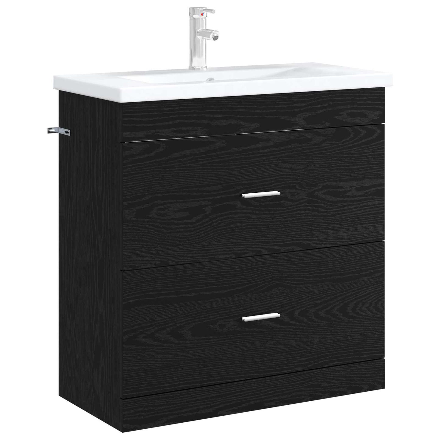 Badkamer Onder Wasbak Kast Zwart eiken 78,5 x 37,5 x 81 cm