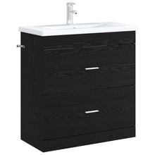 Badkamer Onder Wasbak Kast Zwart eiken 78,5 x 37,5 x 81 cm