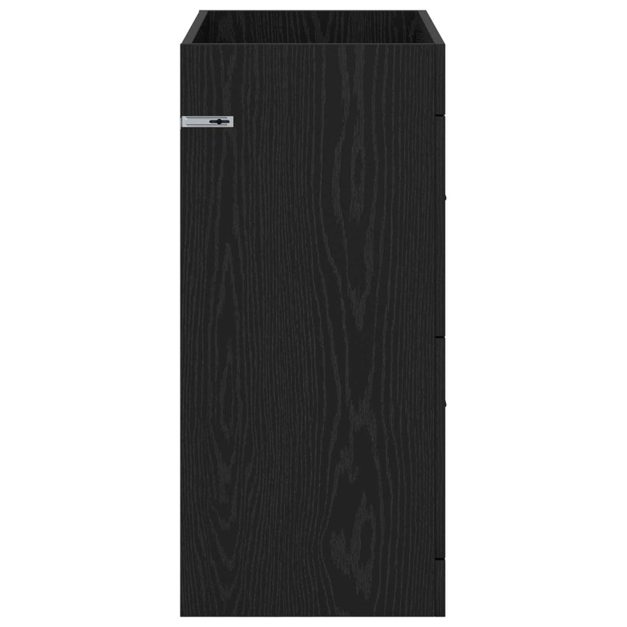 Badkamer Onder Wasbak Kast Zwart eiken 78,5 x 37,5 x 81 cm