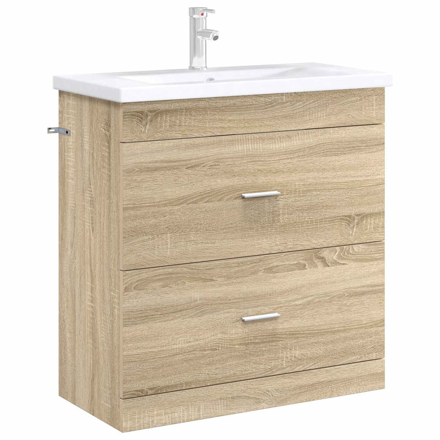 Badkamer Onder Wasbak Kast Sonoma Eiken 78,5 x 37,5 x 81 cm