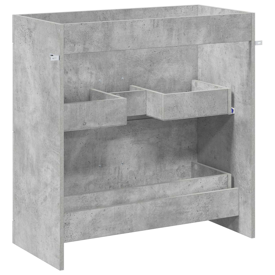 Badkamer Onder Wasbak Kast Betongrijs 78,5 x 37,5 x 81 cm