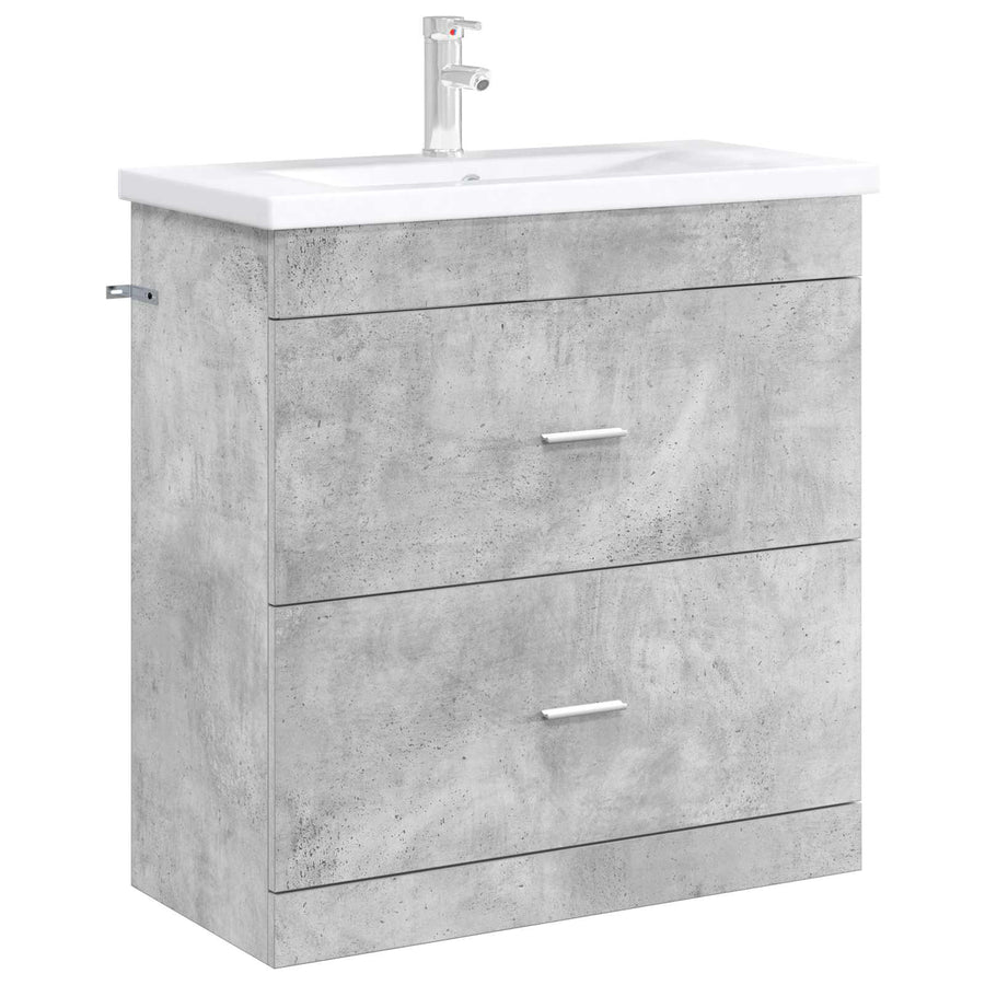 Badkamer Onder Wasbak Kast Betongrijs 78,5 x 37,5 x 81 cm