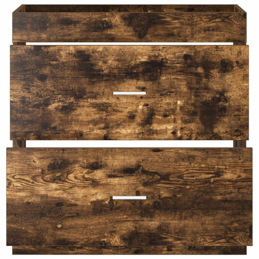 Badkamer Onder Wasbak Kast Gerookt eiken 78,5 x 37,5 x 81 cm