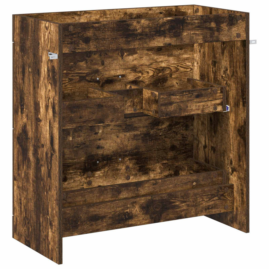 Badkamer Onder Wasbak Kast Gerookt eiken 78,5 x 37,5 x 81 cm