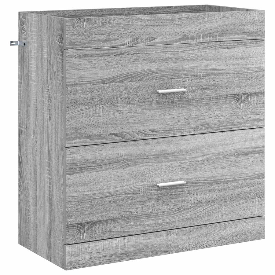 Badkamer Onder Wasbak Kast Grijs Sonoma 78,5 x 37,5 x 81 cm