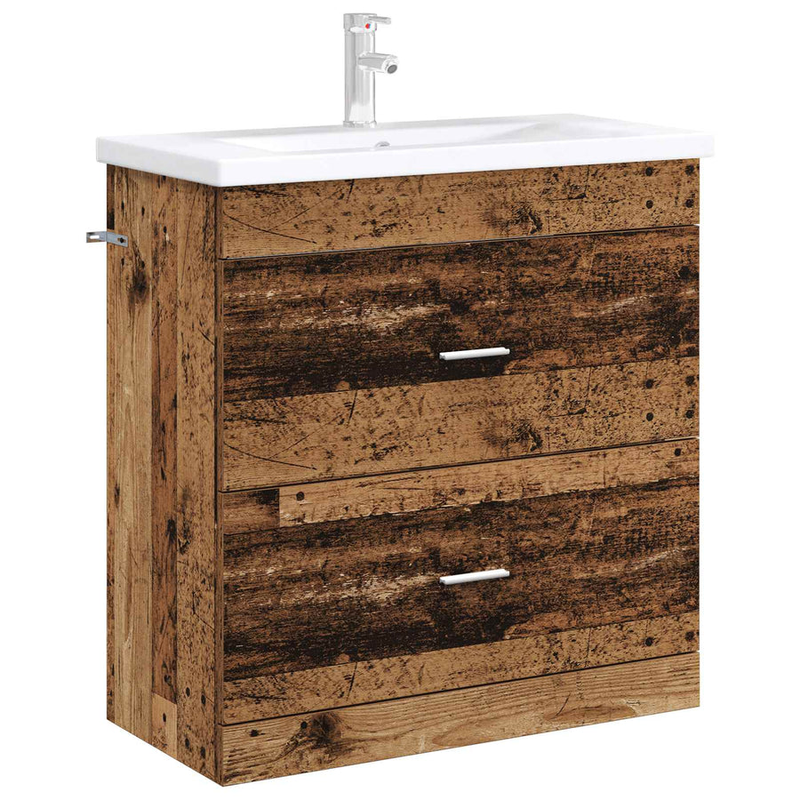Badkamer Onder Wasbak Kast Oud hout 78,5 x 37,5 x 81 cm