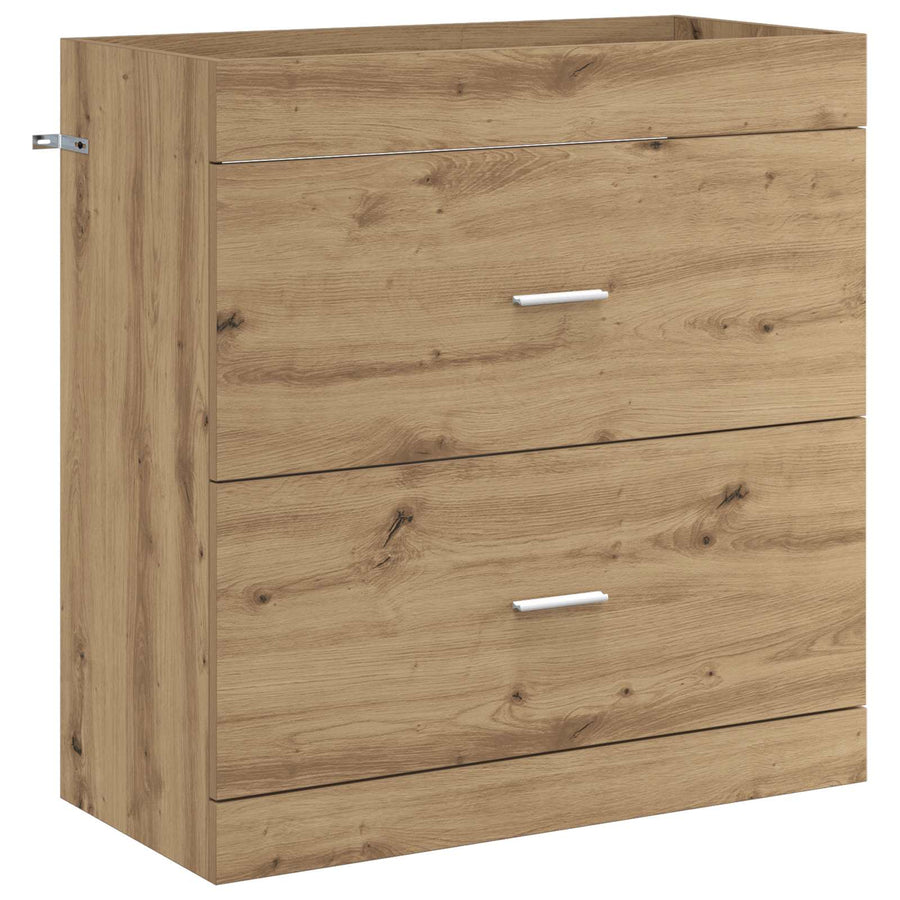 Badkamer Onder Wasbak Kast Artisanaal eiken 78,5 x 37,5 x 81 cm