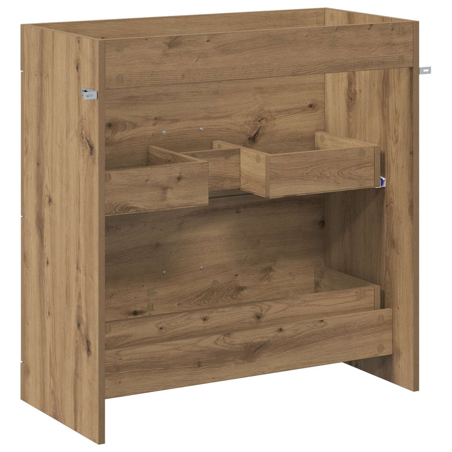 Badkamer Onder Wasbak Kast Artisanaal eiken 78,5 x 37,5 x 81 cm