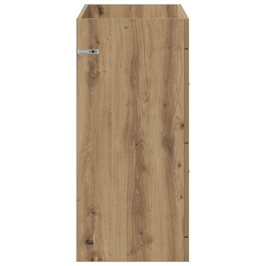 Badkamer Onder Wasbak Kast Artisanaal eiken 78,5 x 37,5 x 81 cm