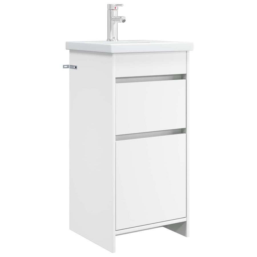 Badkamermeubel met Wasbak Wit 42 x 40 x 84,5 cm Bewerkt hout
