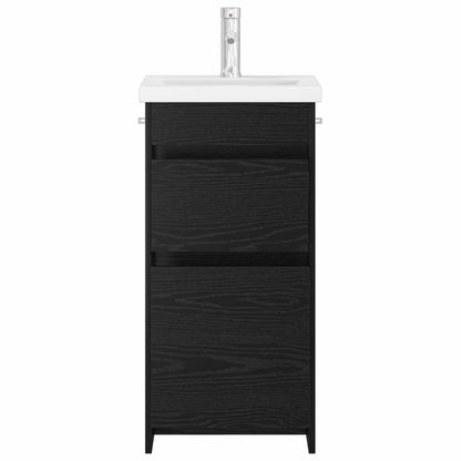 Badkamermeubel met Wasbak Zwart eiken 42 x 40 x 84,5 cm