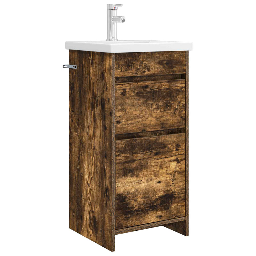 Badkamermeubel met Wasbak Gerookt eiken 42 x 40 x 84,5 cm