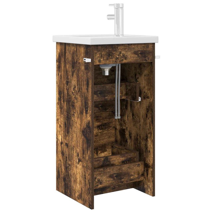 Badkamermeubel met Wasbak Gerookt eiken 42 x 40 x 84,5 cm