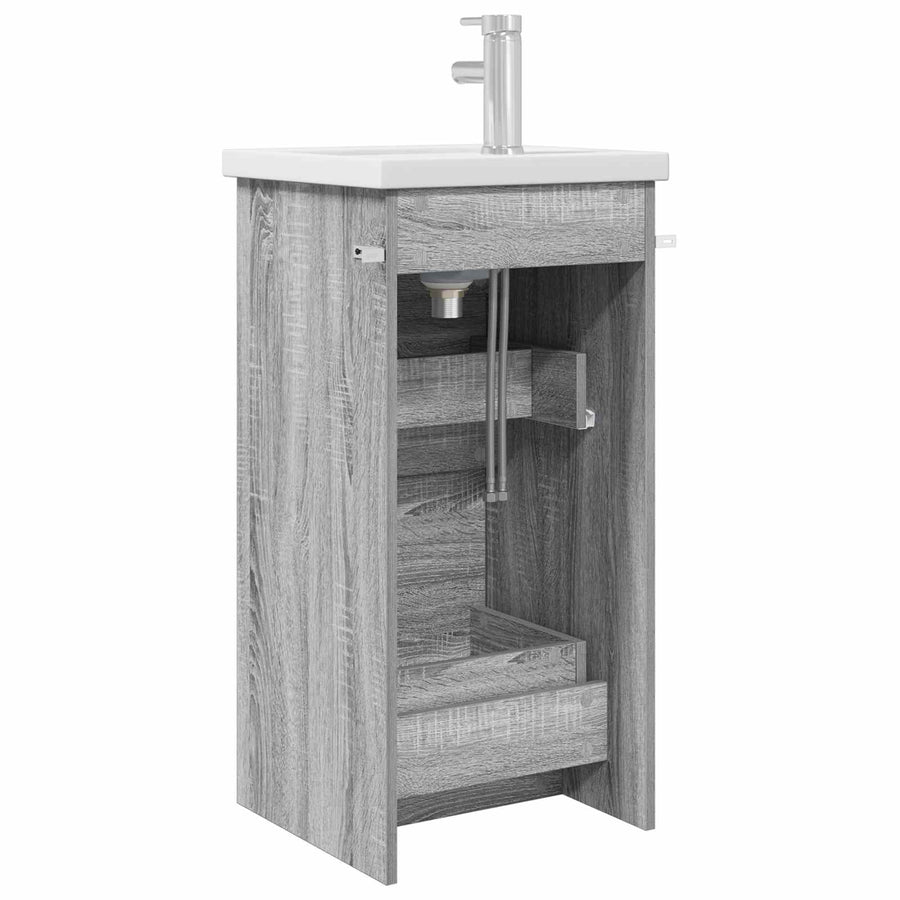 Badkamermeubel met Wasbak Grijs Sonoma 42 x 40 x 84,5 cm
