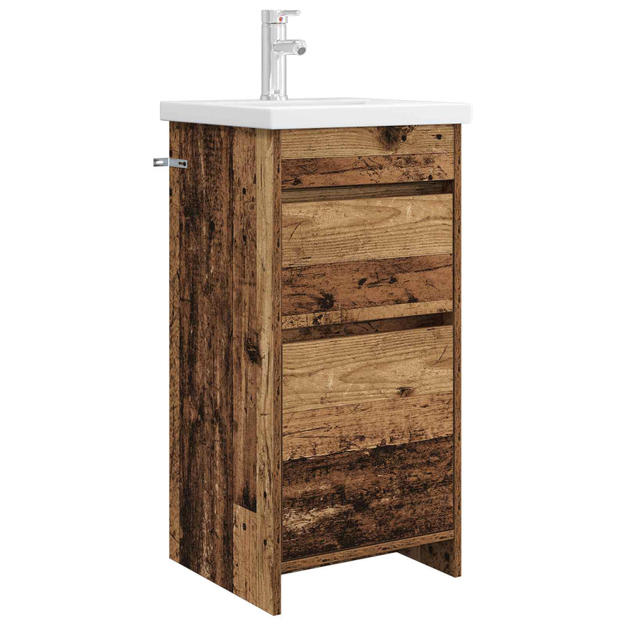Badkamermeubel met Wasbak Oud hout 42 x 40 x 84,5 cm