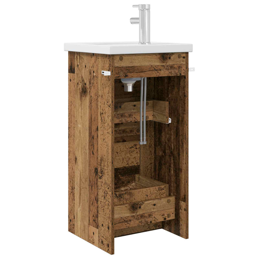 Badkamermeubel met Wasbak Oud hout 42 x 40 x 84,5 cm