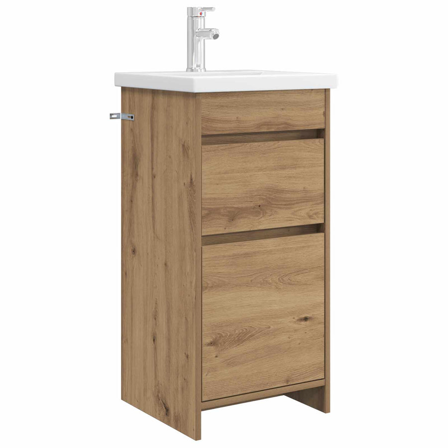 Badkamermeubel met Wasbak Artisanaal eiken 42 x 40 x 84,5 cm