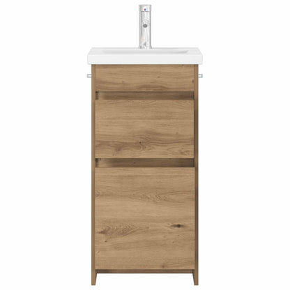 Badkamermeubel met Wasbak Artisanaal eiken 42 x 40 x 84,5 cm
