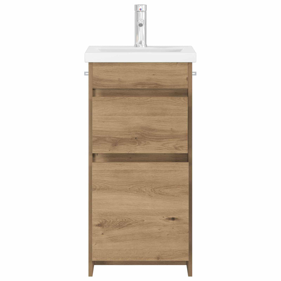 Badkamermeubel met Wasbak Artisanaal eiken 42 x 40 x 84,5 cm