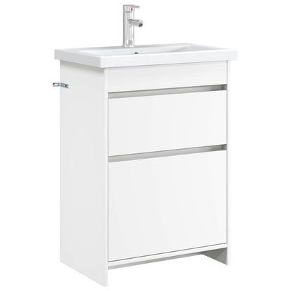 Badkamer Onder Wasbak Kast Wit 56 x 37,5 x 81 cm Bewerkt hout