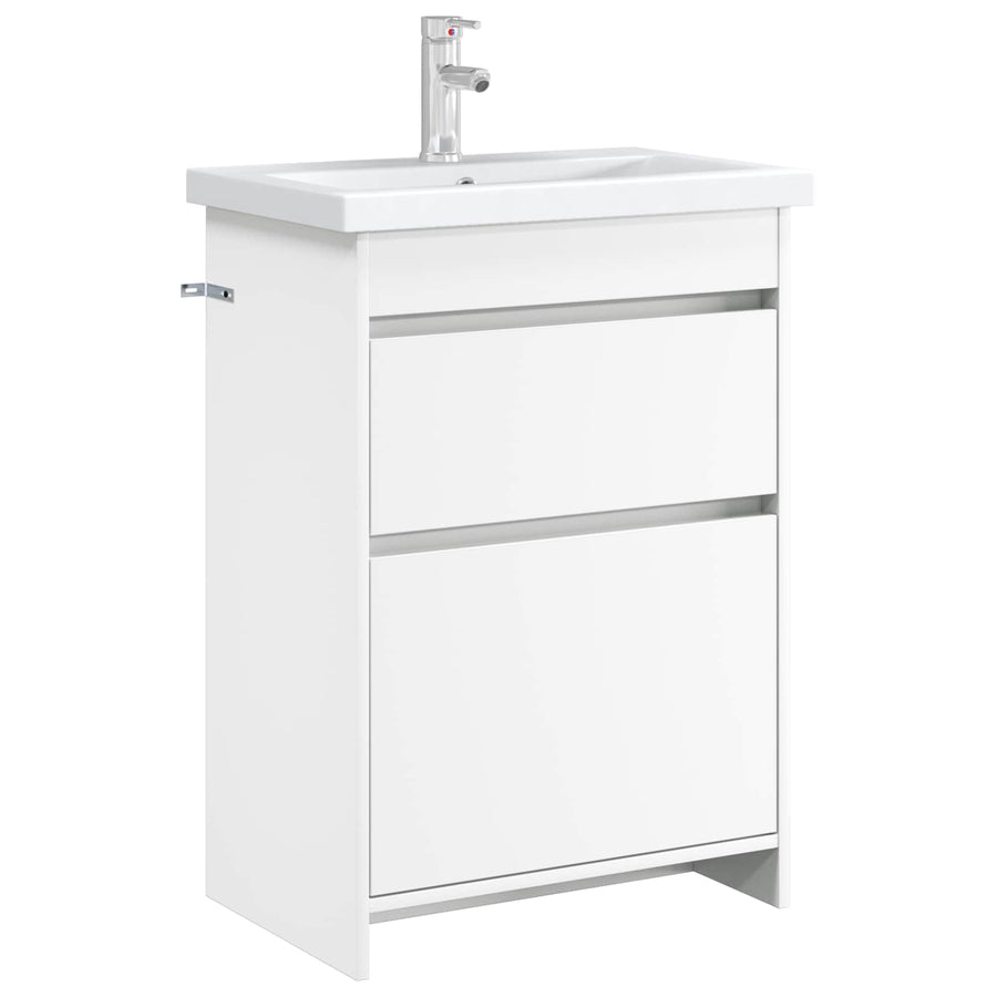 Badkamer Onder Wasbak Kast Wit 56 x 37,5 x 81 cm Bewerkt hout