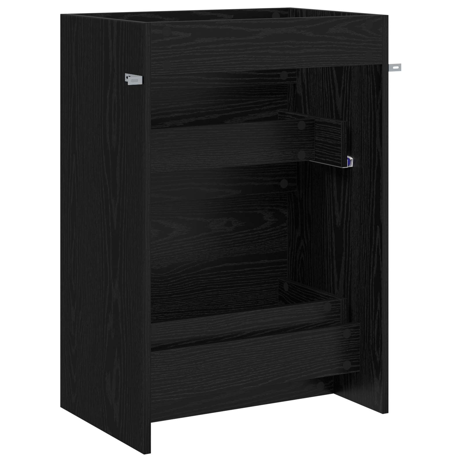 Badkamer Onder Wasbak Kast Zwart eiken 56 x 37,5 x 81 cm