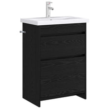 Badkamer Onder Wasbak Kast Zwart eiken 56 x 37,5 x 81 cm
