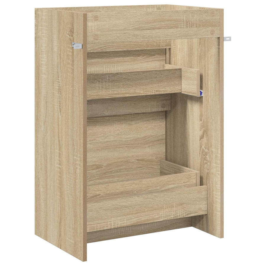 Badkamer Onder Wasbak Kast Sonoma Eiken 56 x 37,5 x 81 cm
