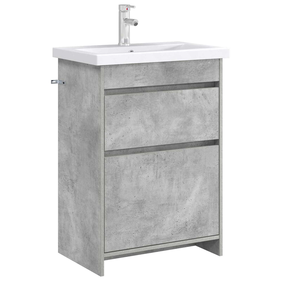 Badkamer Onder Wasbak Kast Betongrijs 56 x 37,5 x 81 cm