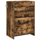 Bathroom Under Sink Cabinet Smoked Oak 56 x 37.5 x 81 cm