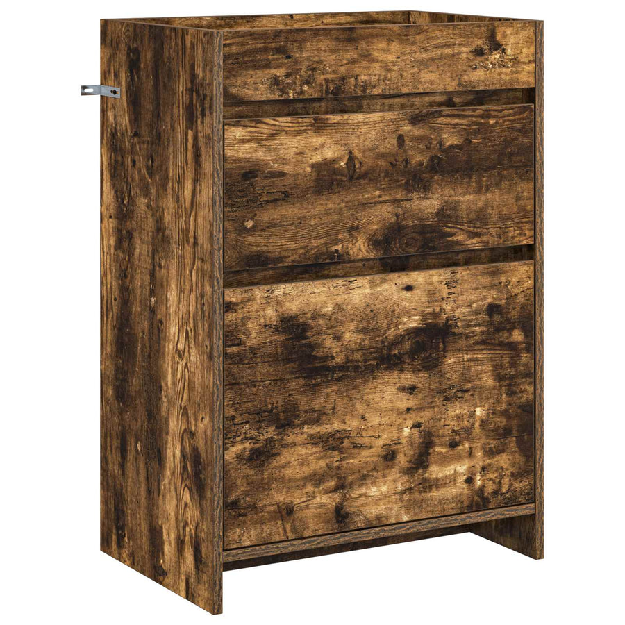 Badkamer Onder Wasbak Kast Gerookt eiken 56 x 37,5 x 81 cm