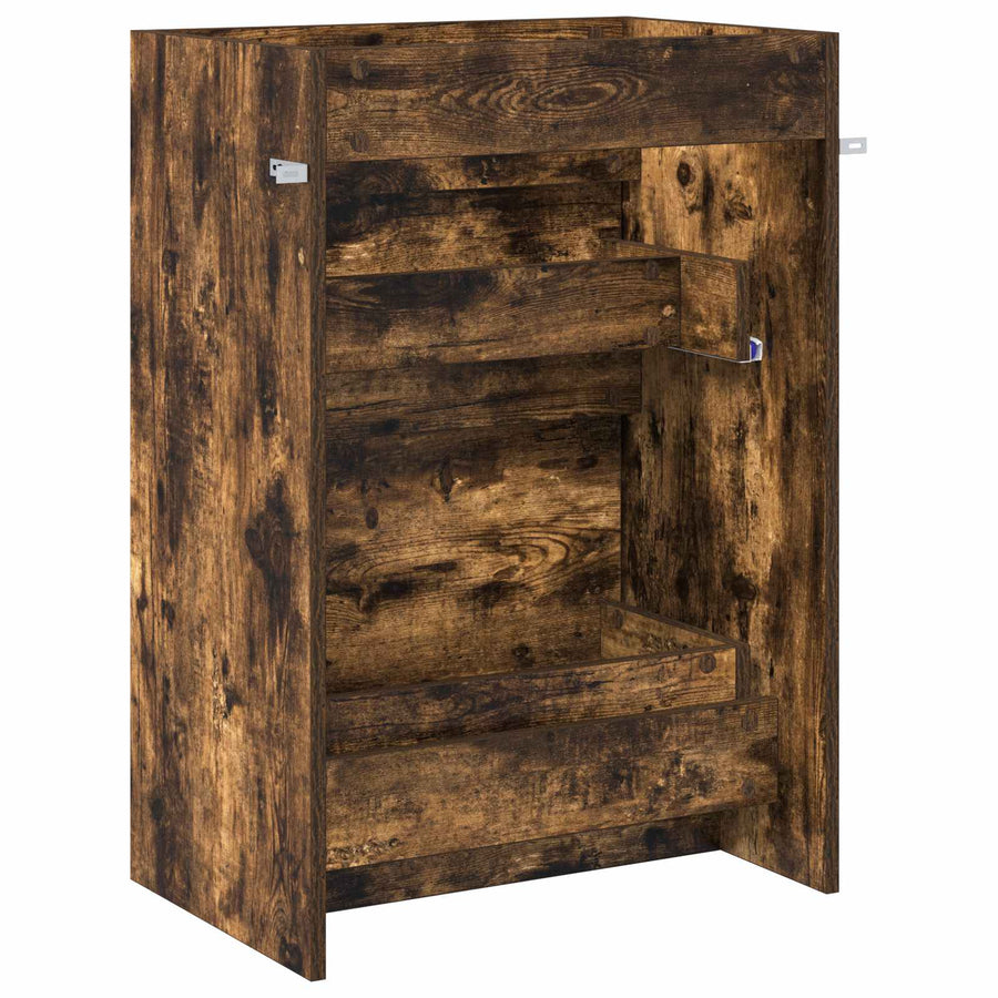 Badkamer Onder Wasbak Kast Gerookt eiken 56 x 37,5 x 81 cm