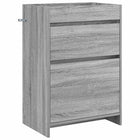 Bathroom Under Sink Cabinet Grey Sonoma 56 x 37.5 x 81 cm