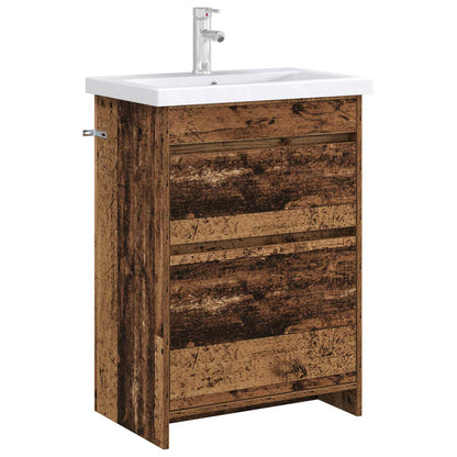 Badkamer Onder Wasbak Kast Oud hout 56 x 37,5 x 81 cm