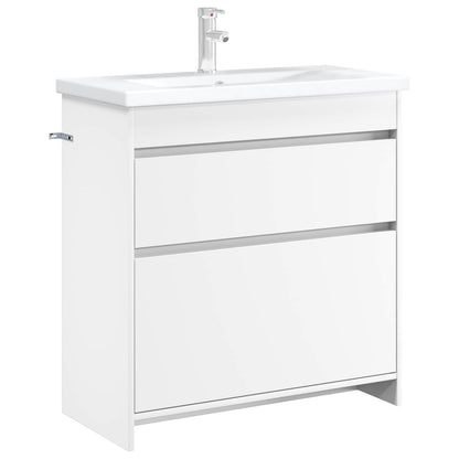 Badkamer Onder Wasbak Kast Wit 78,5 x 37,5 x 81 cm Bewerkt hout