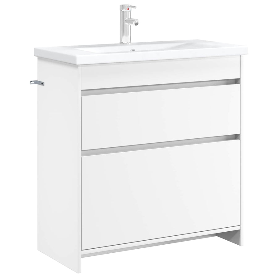 Badkamer Onder Wasbak Kast Wit 78,5 x 37,5 x 81 cm Bewerkt hout