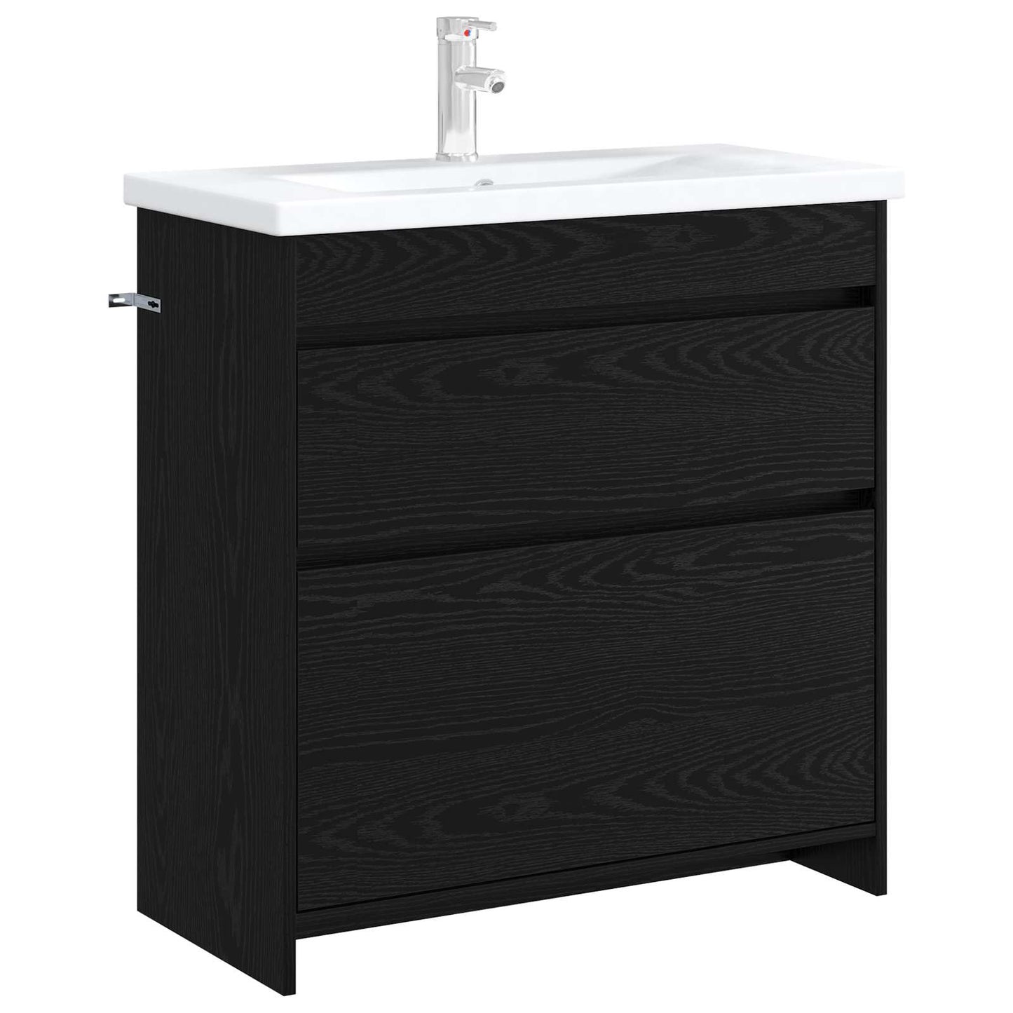 Badkamer Onder Wasbak Kast Zwart eiken 78,5 x 37,5 x 81 cm