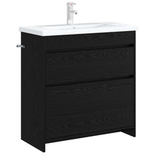 Badkamer Onder Wasbak Kast Zwart eiken 78,5 x 37,5 x 81 cm