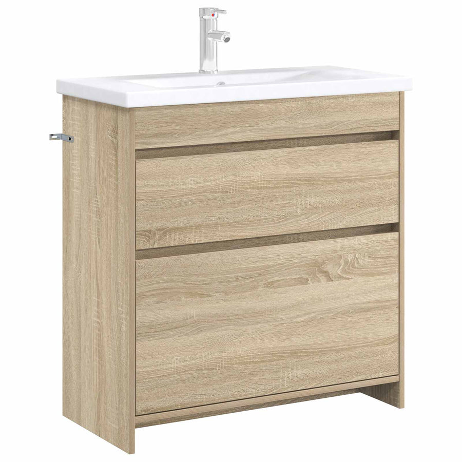 Badkamer Onder Wasbak Kast Sonoma Eiken 78,5 x 37,5 x 81 cm