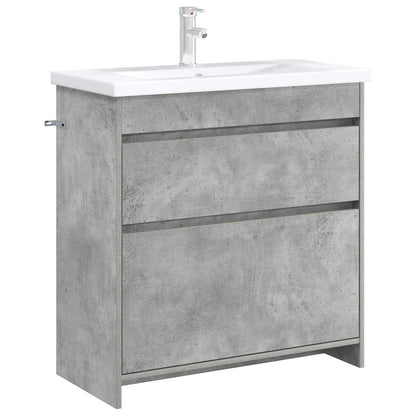 Badkamer Onder Wasbak Kast Betongrijs 78,5 x 37,5 x 81 cm