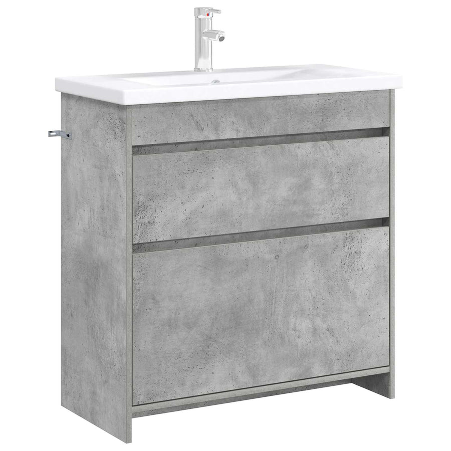 Badkamer Onder Wasbak Kast Betongrijs 78,5 x 37,5 x 81 cm