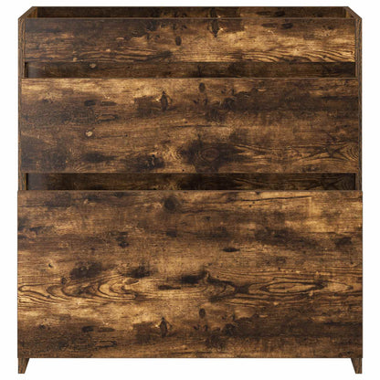 Badkamer Onder Wasbak Kast Gerookt eiken 78,5 x 37,5 x 81 cm