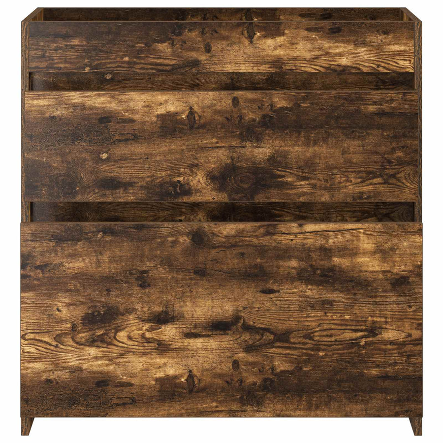 Badkamer Onder Wasbak Kast Gerookt eiken 78,5 x 37,5 x 81 cm