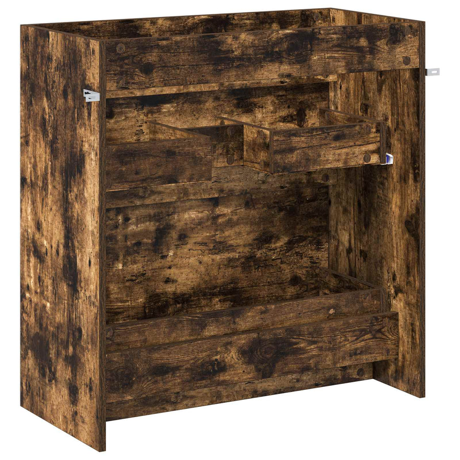Badkamer Onder Wasbak Kast Gerookt eiken 78,5 x 37,5 x 81 cm