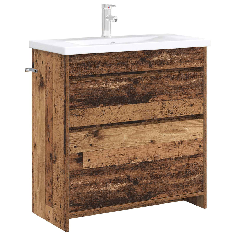 Badkamer Onder Wasbak Kast Oud hout 78,5 x 37,5 x 81 cm