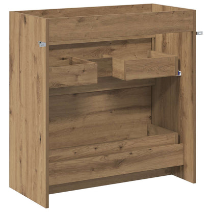 Badkamer Onder Wasbak Kast Artisanaal eiken 78,5 x 37,5 x 81 cm