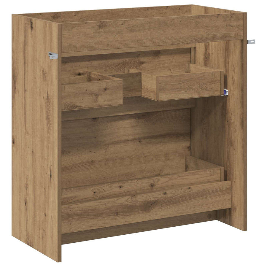 Badkamer Onder Wasbak Kast Artisanaal eiken 78,5 x 37,5 x 81 cm