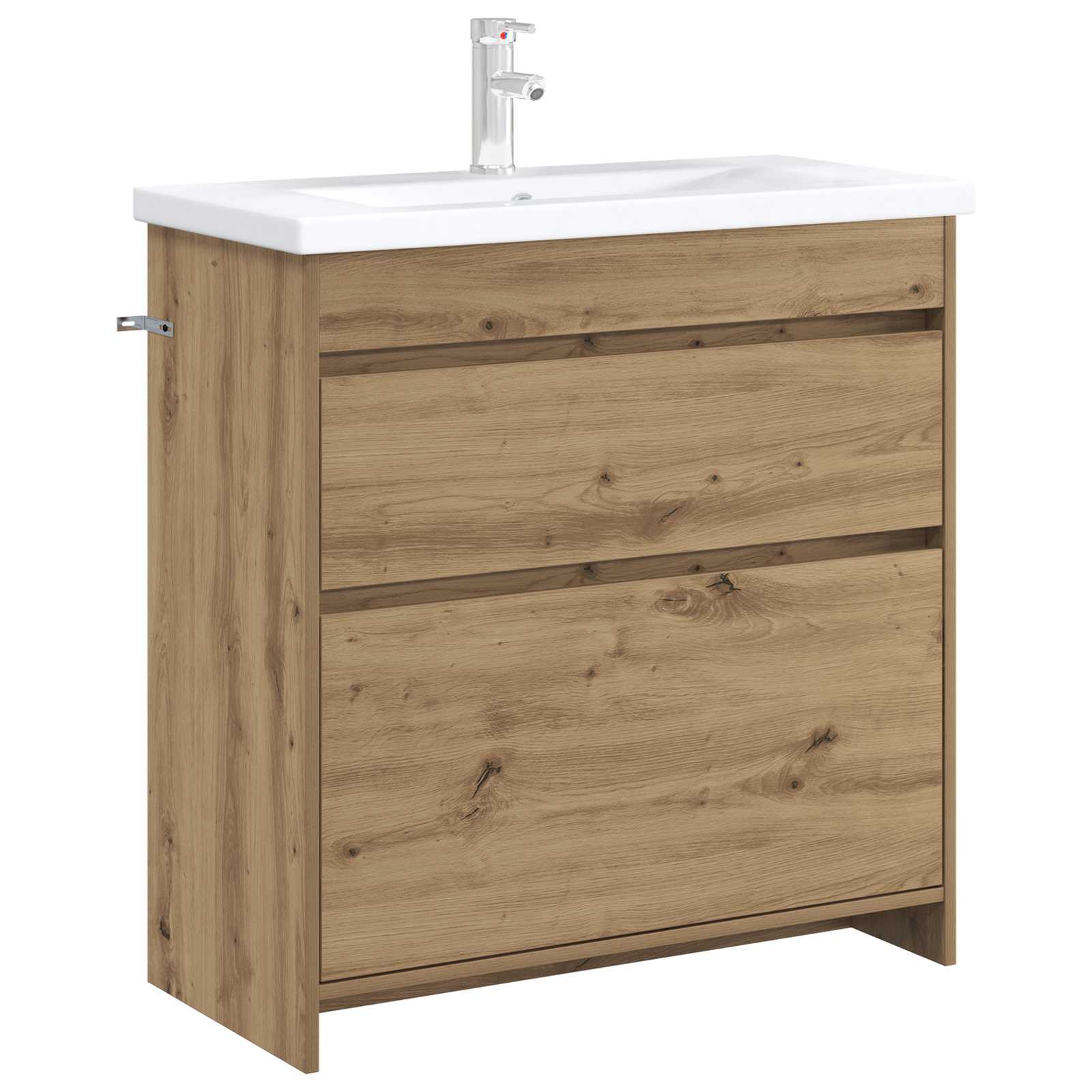 Badkamer Onder Wasbak Kast Artisanaal eiken 78,5 x 37,5 x 81 cm