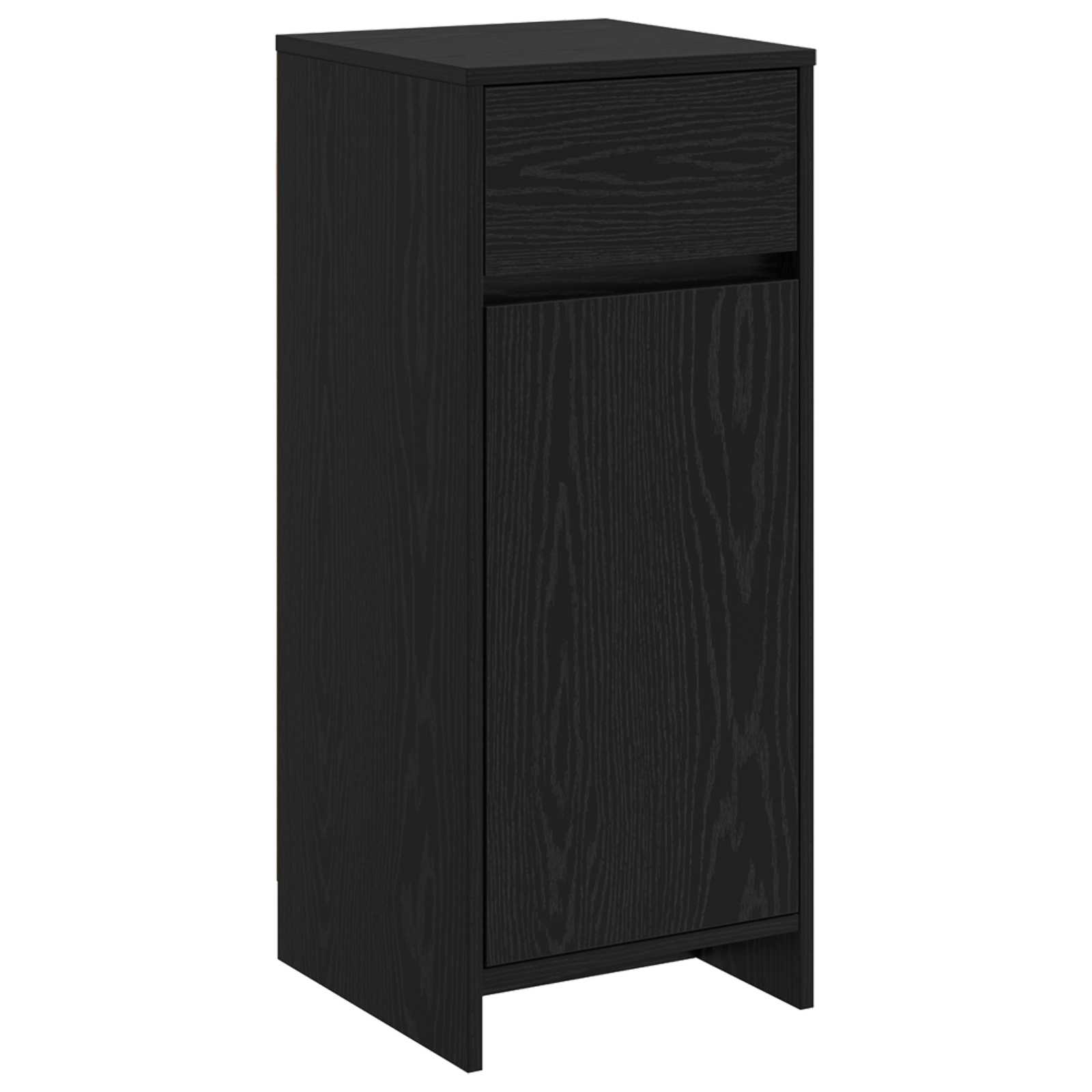 Badkamerkast Zwart eiken 35 x 36,5 x 85 cm Bewerkt hout