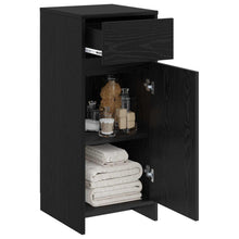 Badkamerkast Zwart eiken 35 x 36,5 x 85 cm Bewerkt hout